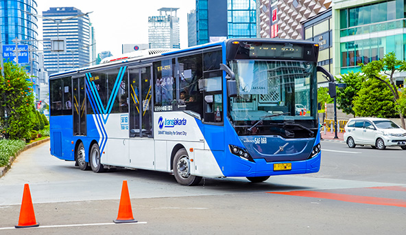 Jakarta,/,Indonesia,-,Dec,29,,2018:,Indonesian,Transjakarta,Bus