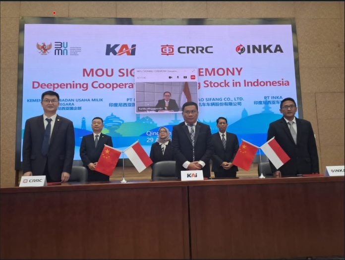 PT KAI, PT INKA dan CRRC Qingdao Sifang Tandatangani MoU Terkait Pendalaman Kerjasama Dalam Sarana Perkeretaapian di Indonesia
