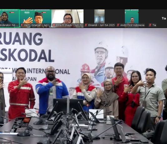 Tangkapan layar wawancara penjurian Indonesia Sustainability Award 2025 PT KPI RU V Balikpapan