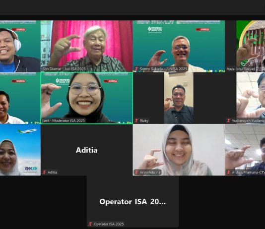 Optimalisasi Manajemen Bahan Bakar, Citilink Ikuti Wawancara Penjurian ISA 2025 Tangkapan layar wawancara penjurian Indonesia Sustainability Award 2025 PT Citilink Indonesia