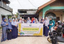 Dukung Pencegahan Stunting, Persatuan Wanita Patra Kilang Pertamina Dumai Bagikan PMT di 2 Posyandu