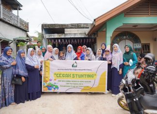 Dukung Pencegahan Stunting, Persatuan Wanita Patra Kilang Pertamina Dumai Bagikan PMT di 2 Posyandu
